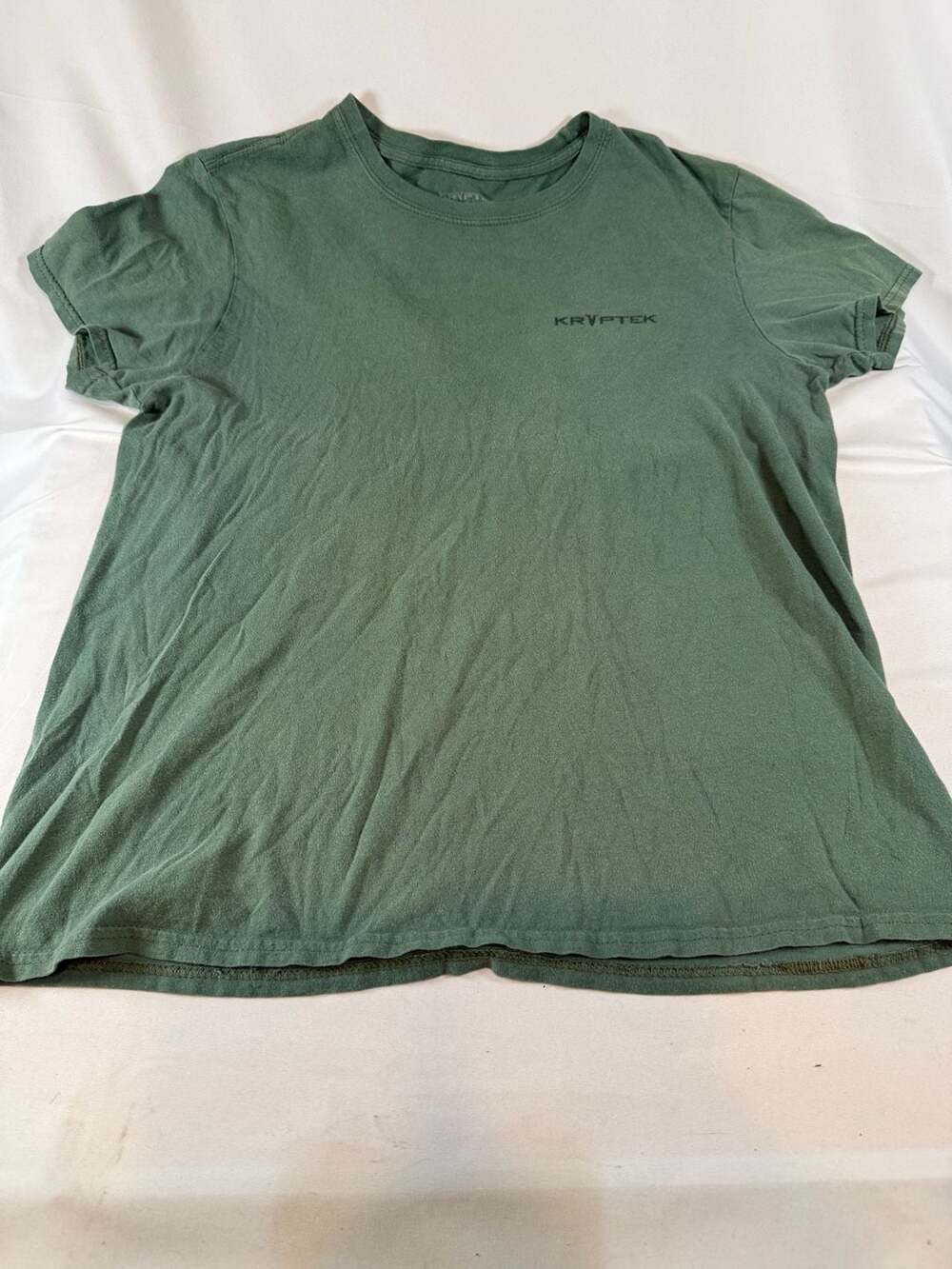 Kryptek T-Shirt Size M Green Cotton Spartan Helmet Logo Short Sleeve Tactical Ou